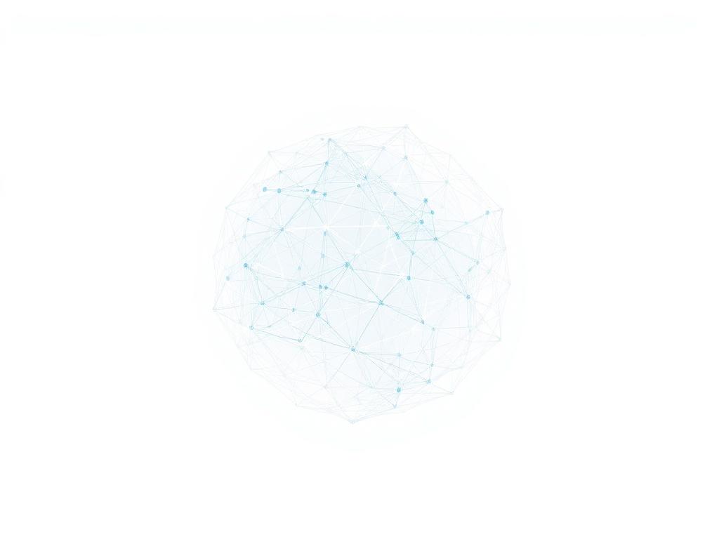Abstract neural mesh sphere illustration